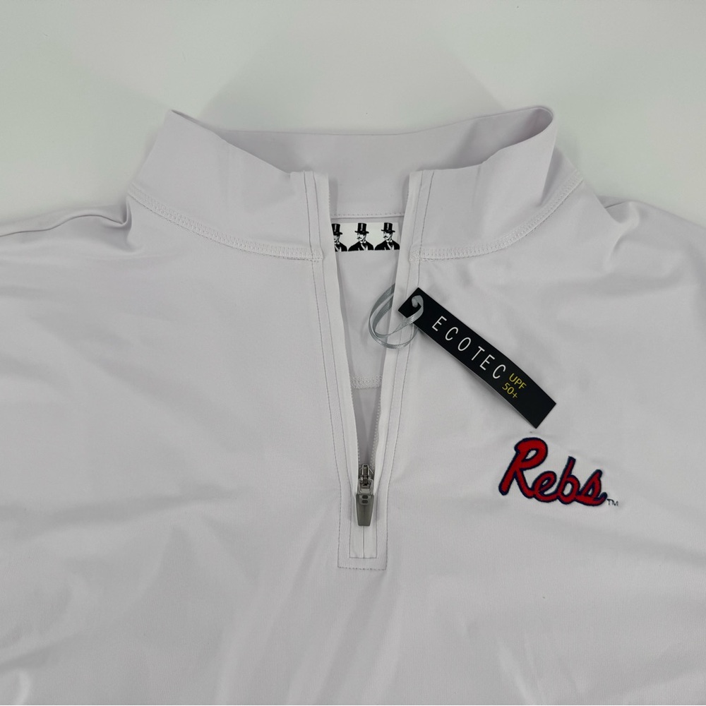 White Ole Miss "Rebs" Quarter-Zip! XL - The Rogue - NWT